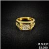 Image 1 : 4.9 DWT 14 KT Gold w/ Diamonds Ring Sz: 7.5