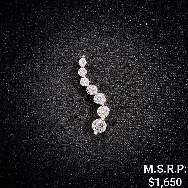 0.8 DWT 14 KT Gold Pendant w/ Diamond Lining