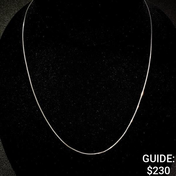 2 G 14 KT 19" White Gold Necklace
