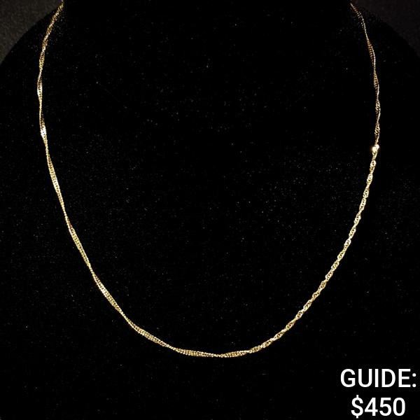 4 G 14 KT 18" Gold Necklace