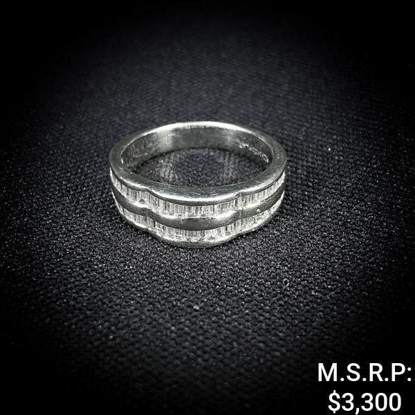 4.5 DWT Plat Diamond Ring Sz: 6.5