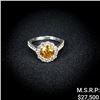 Image 1 : 4.8 DWT Plat Diamond & Gem Ring Sz: 7.5
