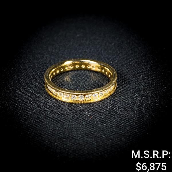 2.5 DWT 18 KT Gold w/ Diamond Ring Sz: 10