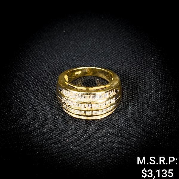 5 DWT 10 KT Gold w/ Diamond Ring Sz: 6.5