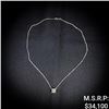 Image 1 : 2.2 DWT 18 KT Wht Gold Pendant & Chain w/ Diamond