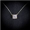 Image 2 : 2.2 DWT 18 KT Wht Gold Pendant & Chain w/ Diamond
