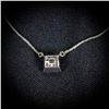 Image 3 : 2.2 DWT 18 KT Wht Gold Pendant & Chain w/ Diamond