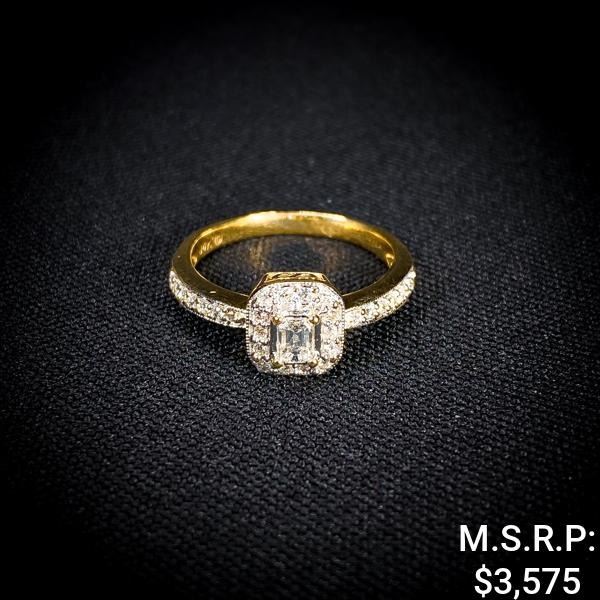 3 DWT 14 KT Gold w/ Diamond Ring Sz: 8.5
