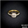 Image 1 : 3 DWT 14 KT Gold w/ Diamond Ring Sz: 8.5