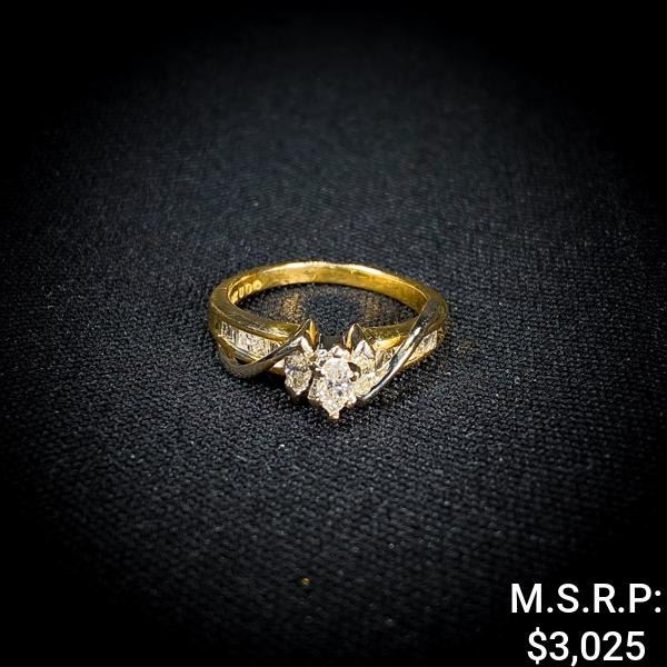 2.6 DWT 14 KT Gold w/ Diamond Ring Sz: 6