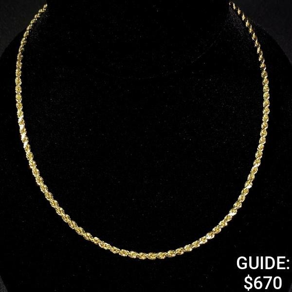 6 G 14 KT 18" Gold Necklace