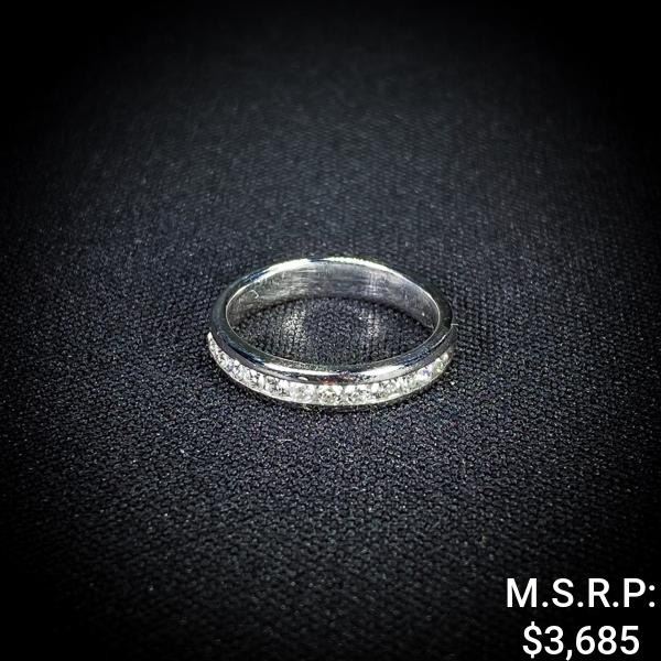 2.6 DWT 14 KT Wht Gold w/ Diamond Ring Sz:7