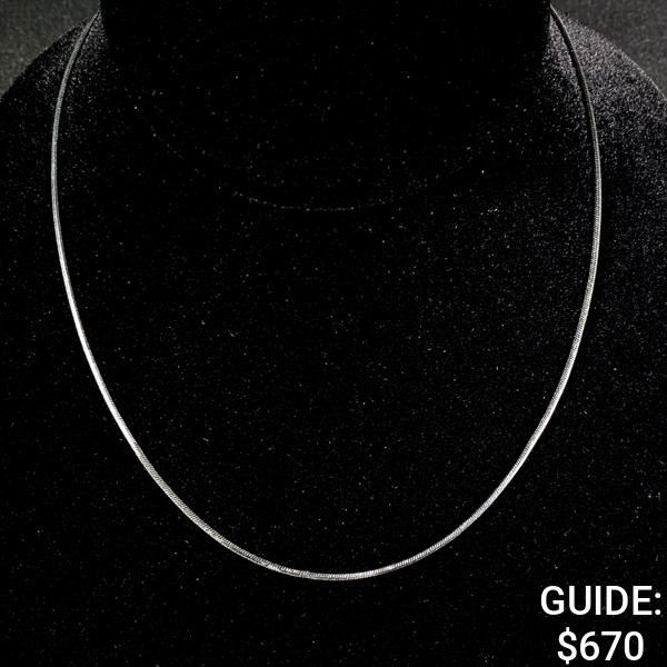 6 G 14 KT 16" White Gold Necklace