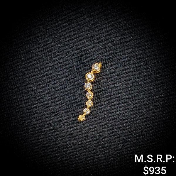 0.4 DWT 14 KT Gold Pendant w/ Diamond Lining