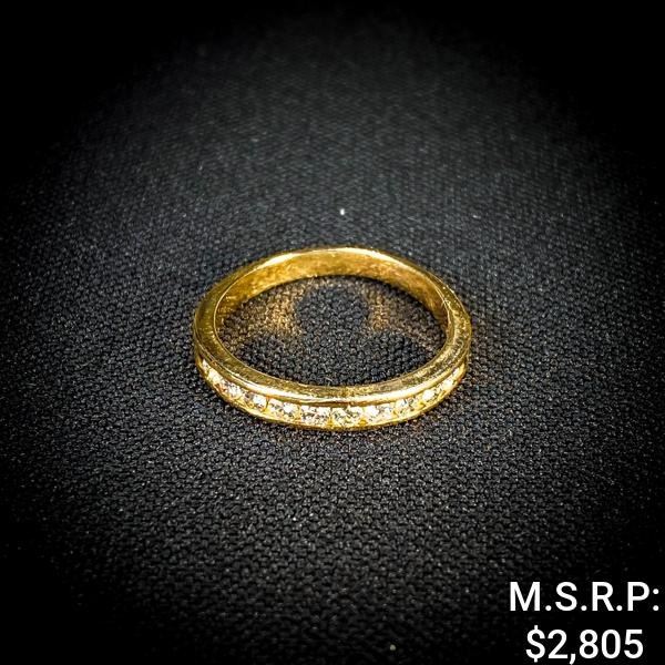 2.2 DWT 14 KT Gold w/ Diamond Ring Sz: 8.5