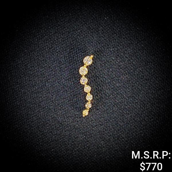 0.4 DWT 14 KT Gold Pendant w/ Diamond Lining