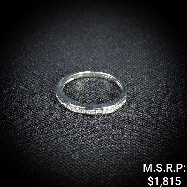 1.4 DWT 14 KT Wht Gold w/ Diamond Ring Sz:7