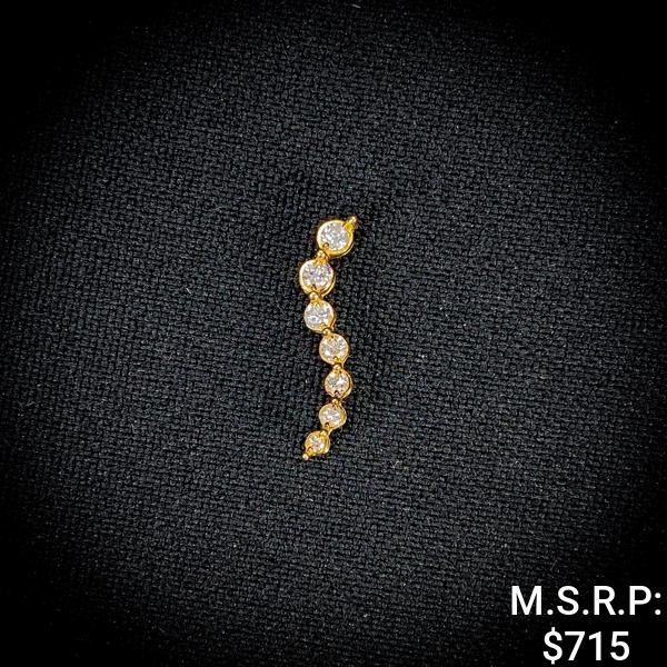 0.4 DWT 14 KT Gold Pendant w/ Diamond Lining