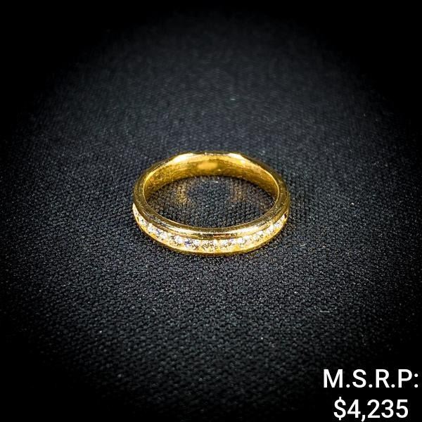 2.6 DWT 14 KT Gold w/ Diamond Ring Sz: 7