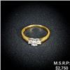 Image 1 : 2.1 DWT 14 KT Gold Diamond Ring Sz: 8.5