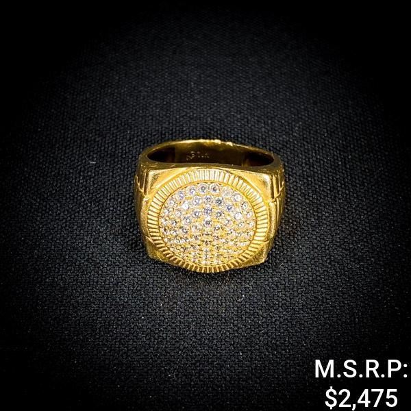 5.7 DWT 10 KT Gold Diamond Ring Sz: 9.5