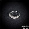 Image 1 : 1.7 DWT 18 KT Wht Gold Ring w/ Diamond Sz:5.5