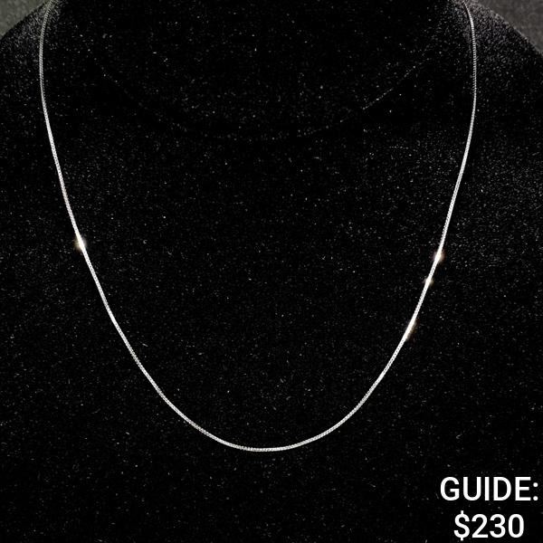 2 G 10 KT 16" White Gold Necklace