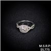Image 1 : 2.6 DWT 14 KT Wht Gold Diamond Ring Sz: 5.5