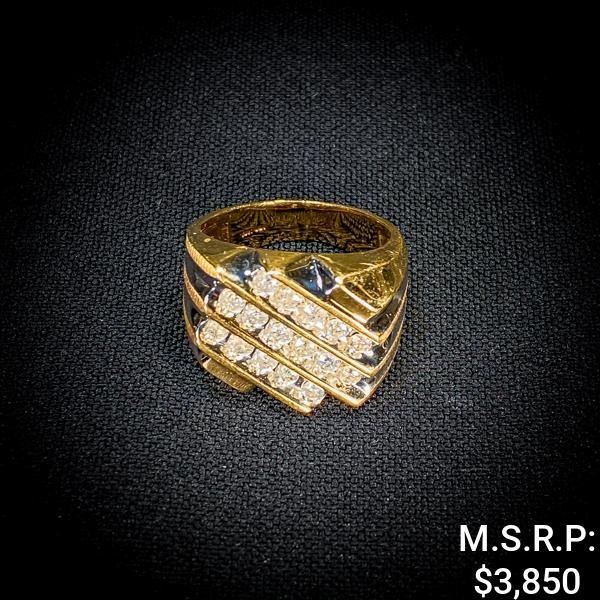 6 DWT 10 KT Gold Diamond Ring Sz: 8.5