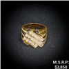 Image 1 : 6 DWT 10 KT Gold Diamond Ring Sz: 8.5