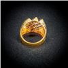 Image 3 : 6 DWT 10 KT Gold Diamond Ring Sz: 8.5