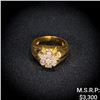 Image 1 : 5.2 DWT 10 KT Gold Diamond Ring Sz: 9