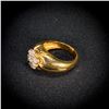 Image 2 : 5.2 DWT 10 KT Gold Diamond Ring Sz: 9