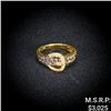 2.3 DWT 14 KT Gold 'Belt' Ring w/ Diamonds Sz:6.5