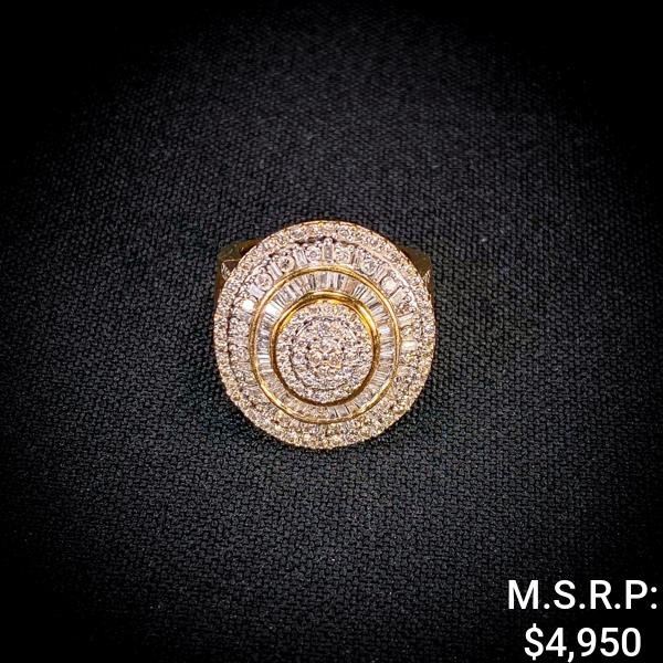 5.3 DWT 10 KT Gold Diamond Ring Sz: 7