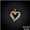 1.9 DWT 10 KT Gold Heart Pendant w/ Diamond