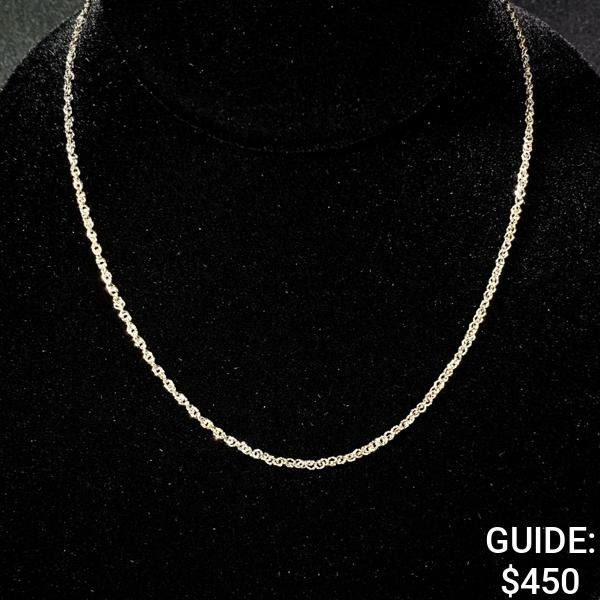 4 G 14 KT 16" White Gold Necklace