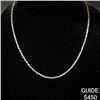 4 G 14 KT 16" White Gold Necklace