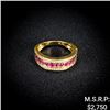 Image 1 : 2.2 DWT 14 KT Gold Ring w/ Gem Sz: 6.5