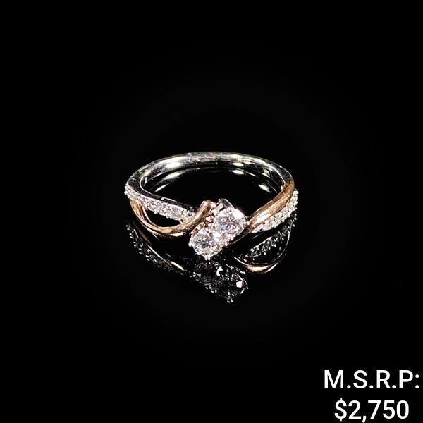 1.9 DWT 14 KT Gold Diamond Ring Sz: 6.5