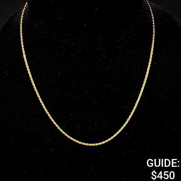 4 G 14 KT 16" Gold Necklace