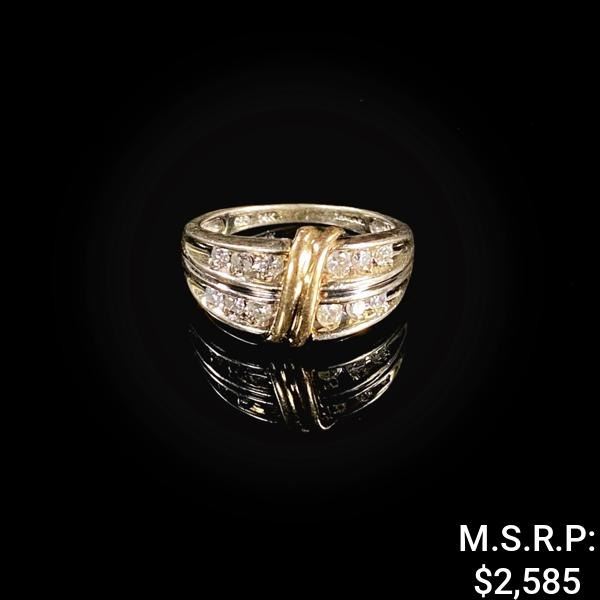 3 DWT 14 KT Gold Ring w/ Diamond Sz: 7.5