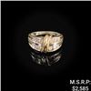 Image 1 : 3 DWT 14 KT Gold Ring w/ Diamond Sz: 7.5
