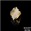 Image 1 : 4.2 DWT 10 KT Gold Diamond Ring Sz: 8.5