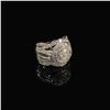 Image 3 : 5.9 DWT 14 KT Wht Gold Diamond Ring Sz: 9.5