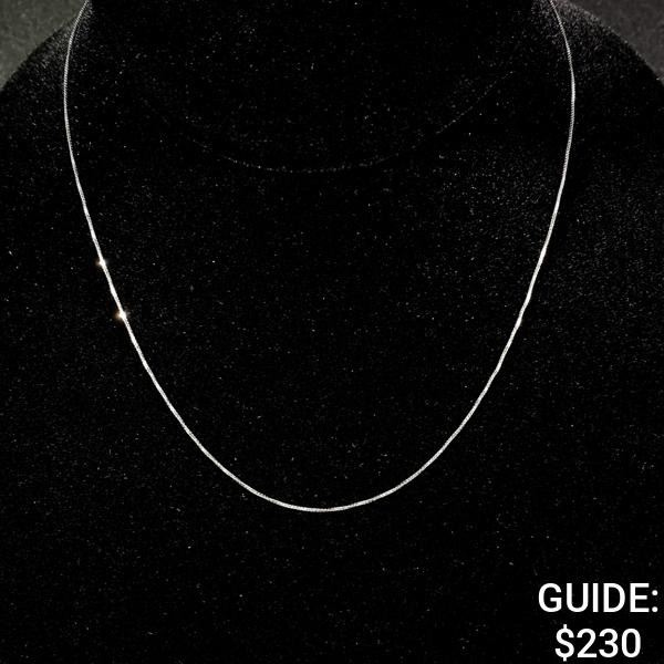 2 G 14 KT 18" White Gold Necklace