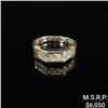 Image 1 : 5.7 DWT 14 KT Wht Gold Ring w/ Diamonds Sz: 11.5