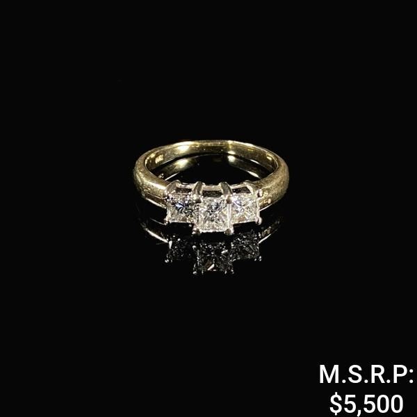 2.1 DWT 14 KT Gold Diamond Ring Sz: 6