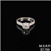 Image 1 : 2.6 DWT 14 KT Wht Gold Diamond Ring Sz: 8.5
