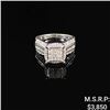 Image 1 : 3.9 DWT 10 KT Wht Gold Diamond Ring Sz: 8